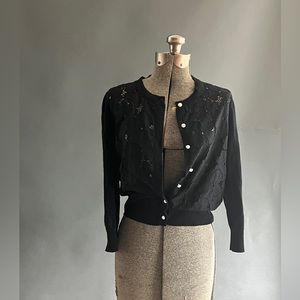 Karl Lagerfeld Cardigan with Lace Front